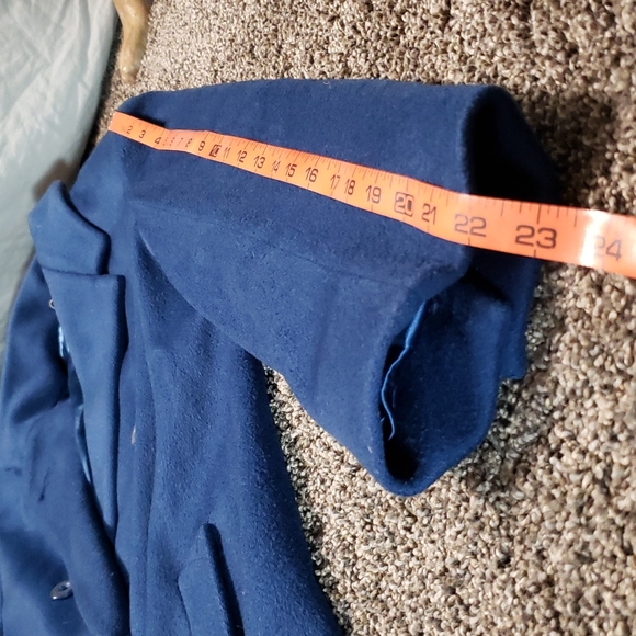 Vintage Ferncroft 100% Wool Shell Blue Coat Women's Size 11/12 - Picture 11 of 16